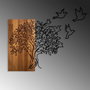 Wallity Tree And Birds 1 - Escultura de Pared de Madera y Metal